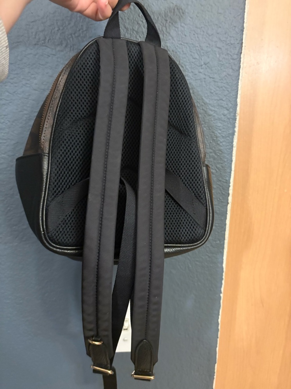Coach Mini Court Brown Signature Canvas and Black Leather Mini Backpack - Picture 3 of 6